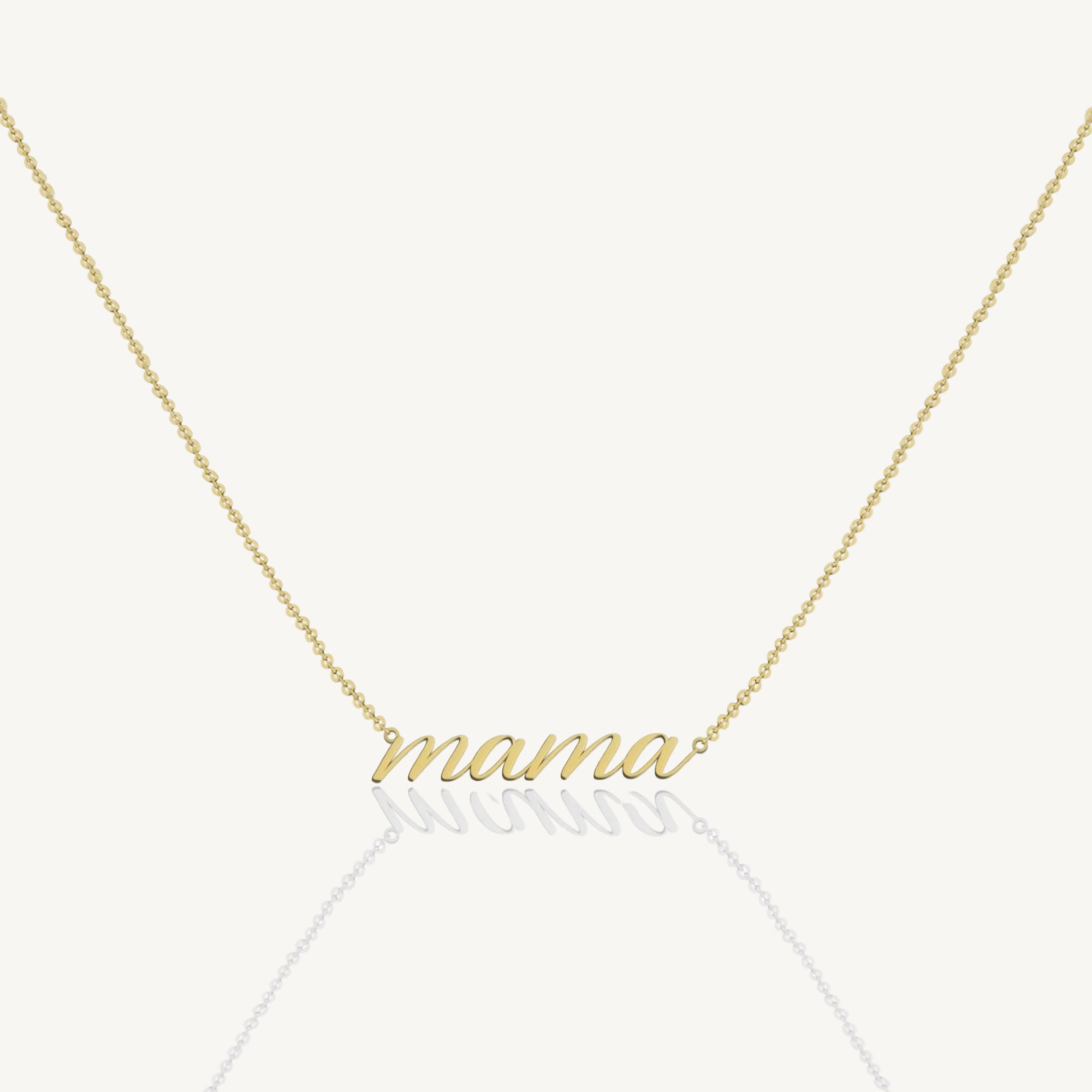 Mama Script Necklace