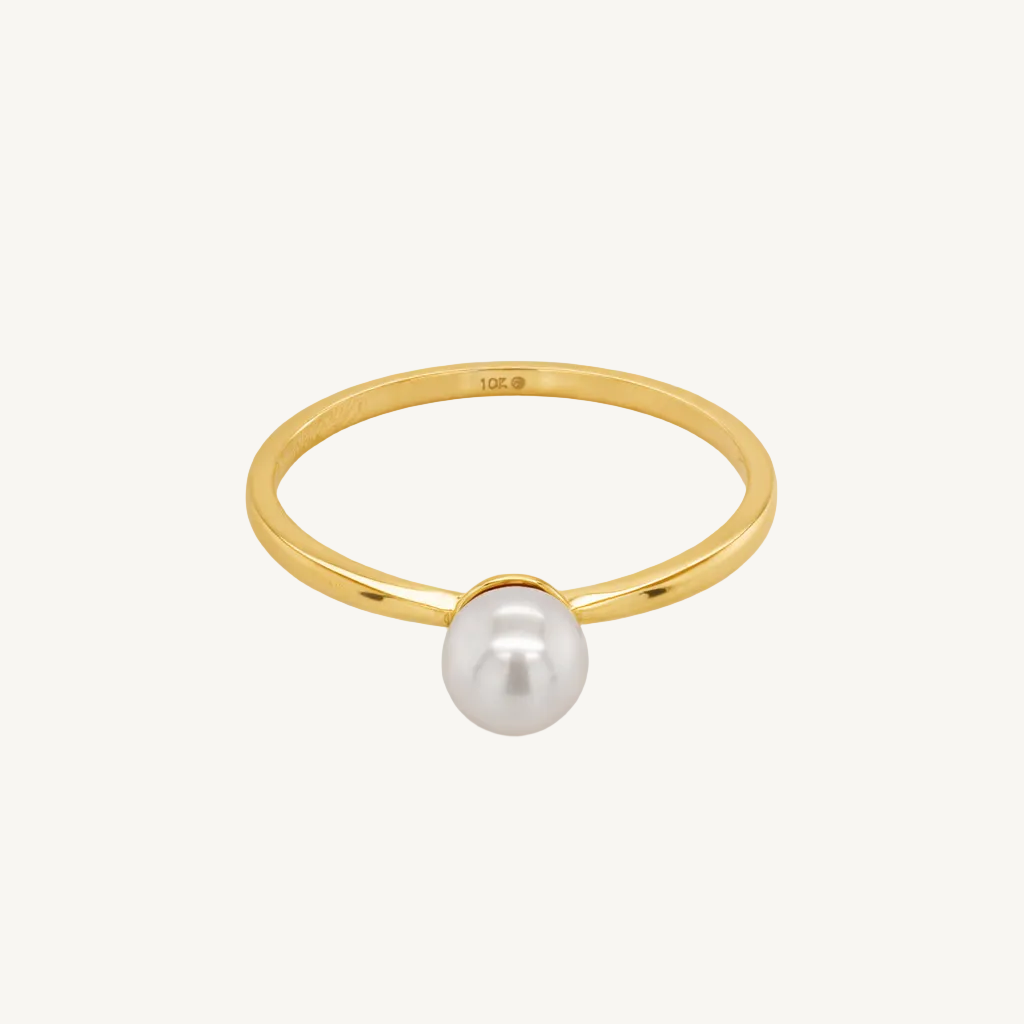 Pearl Solitaire Ring