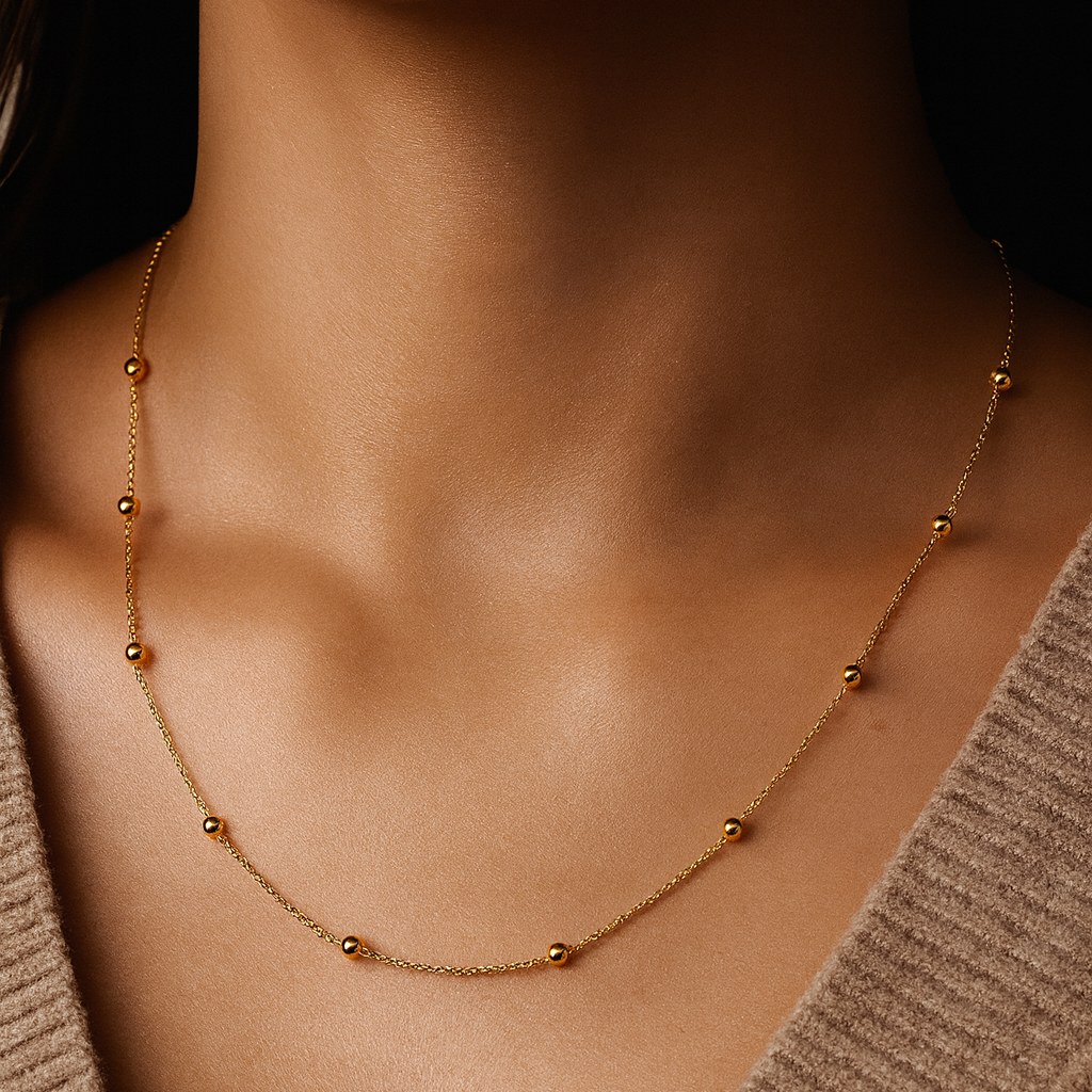 Beaded Station Necklace