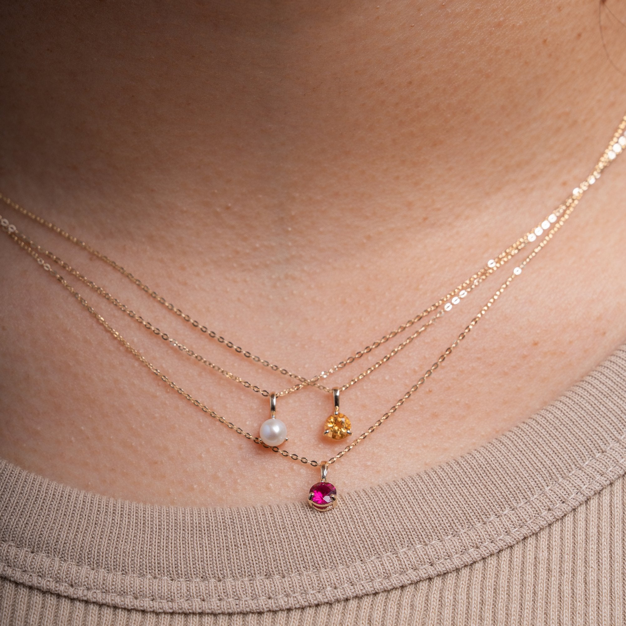 Isla Birthstone Necklace