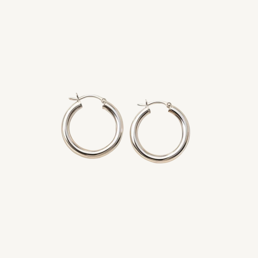 Silver Chunky Hoops
