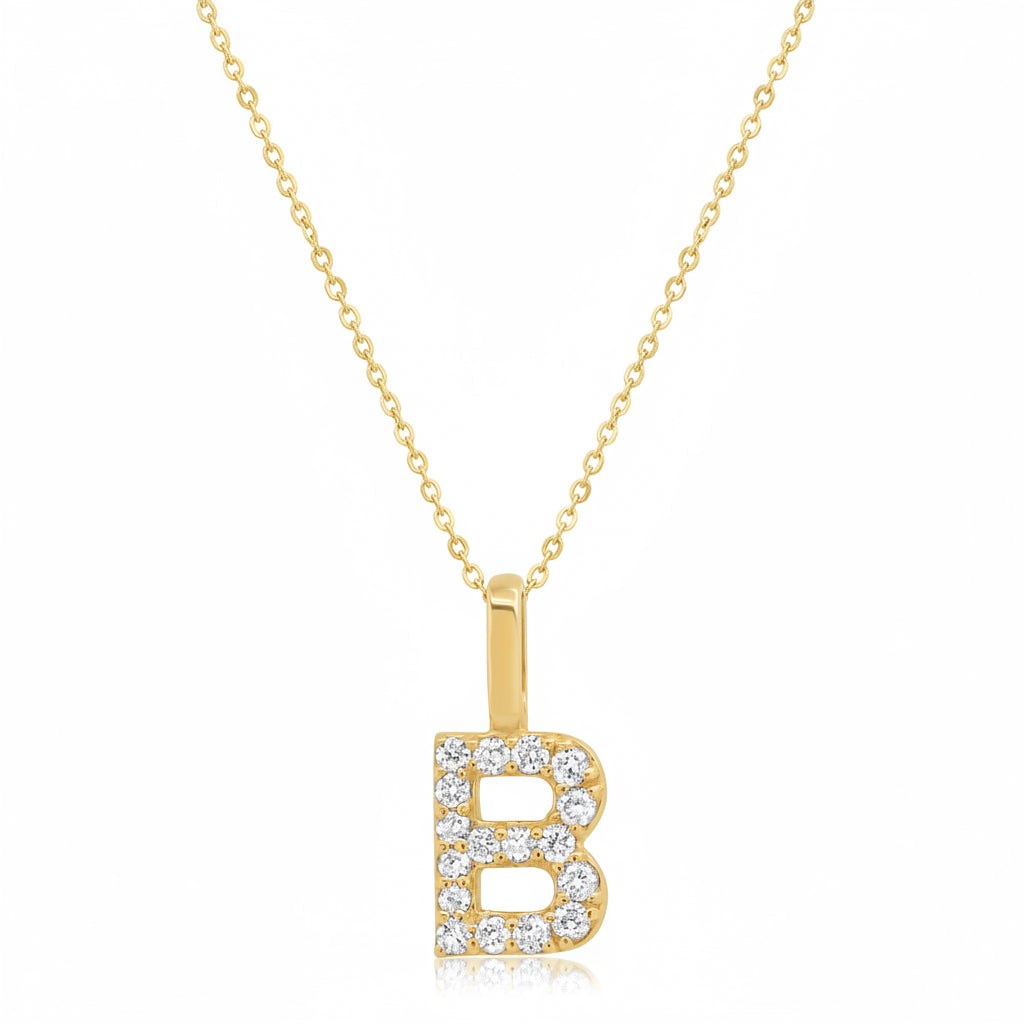 Diamond Letter Necklace - Juliet Grace Jewelry