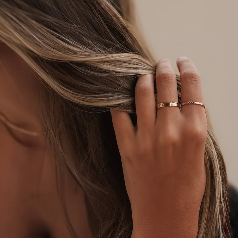 gold filled stacking ring set