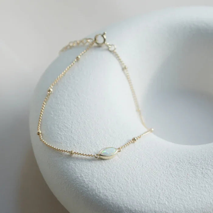 Gold vermeil opal bracelet