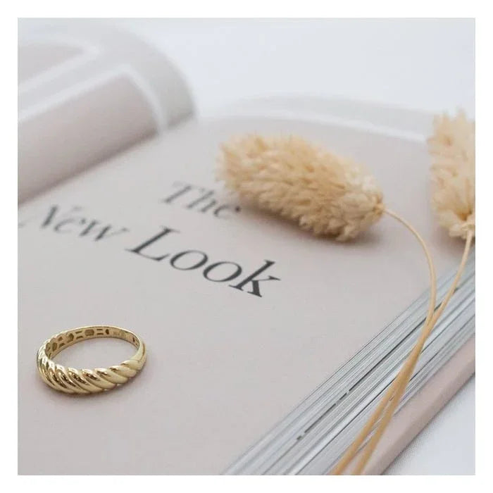 everyday Crescent Ring in 10k gold - Juliet Grace Jewelry