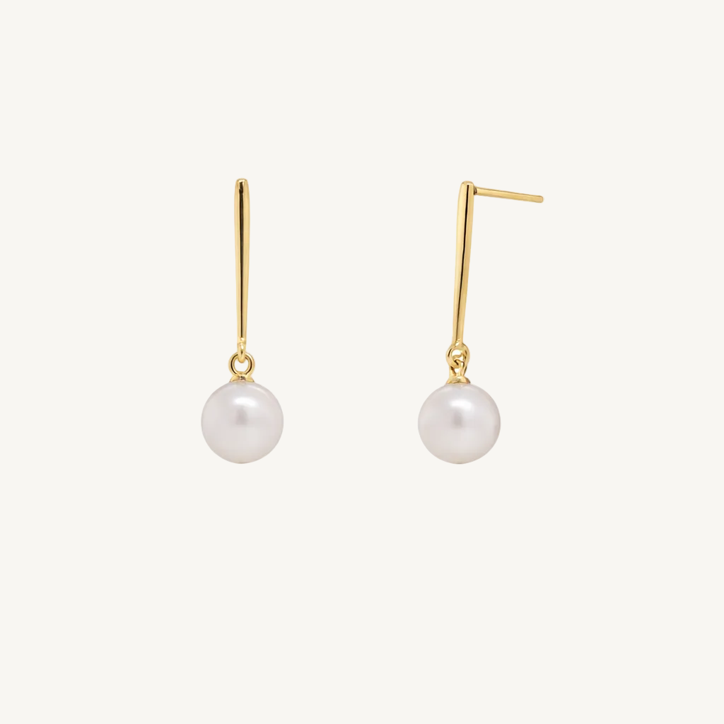 Pearl Bar Drop Studs