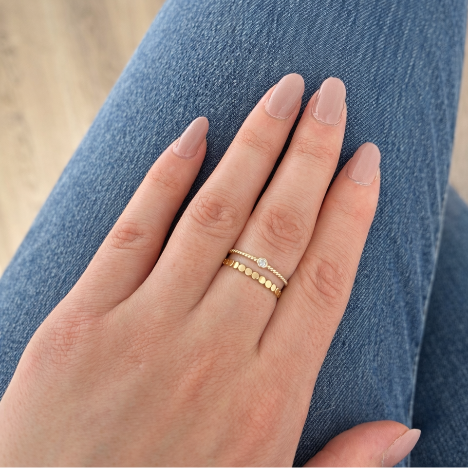 10k gold rings on finger