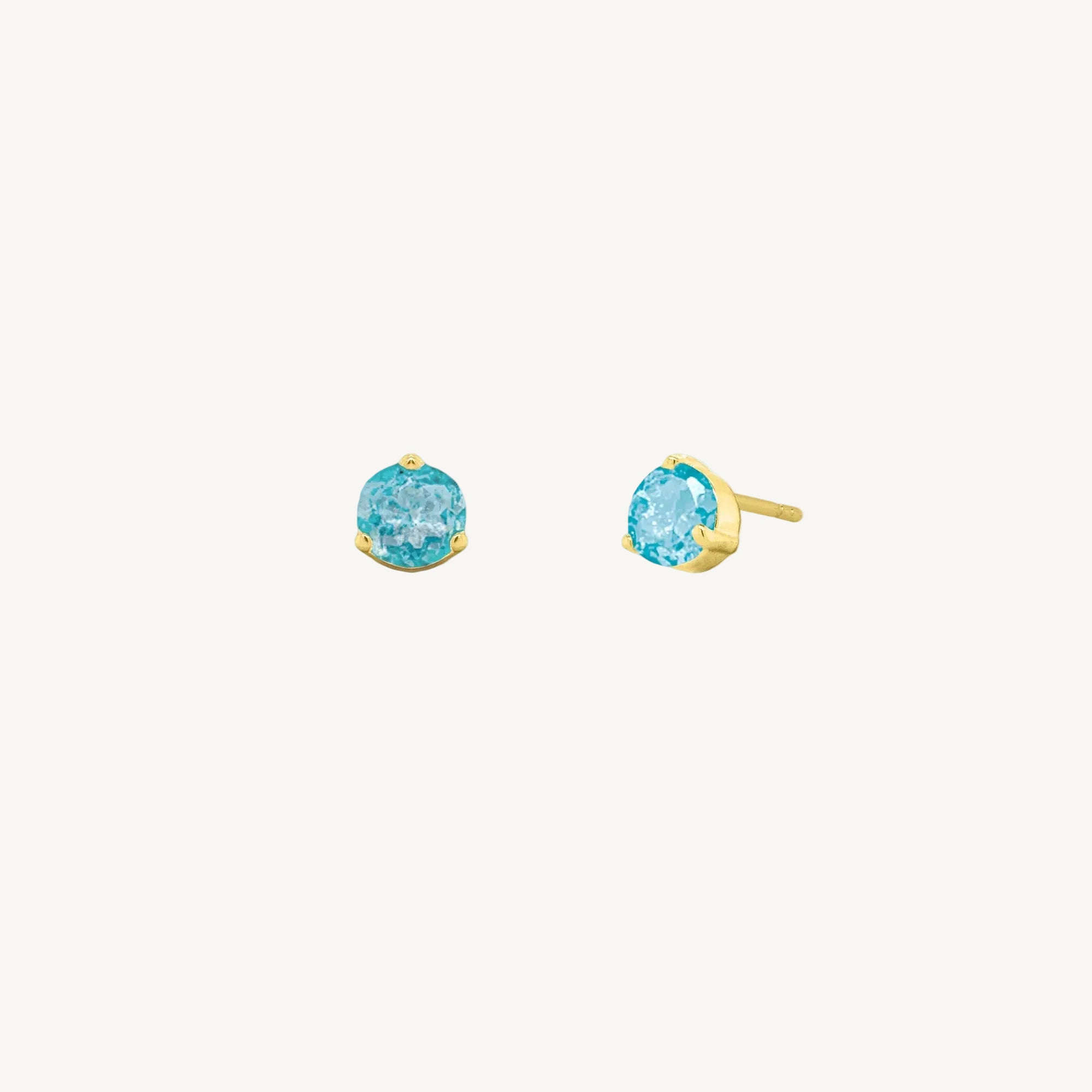 10K Gold Birthstone Studs