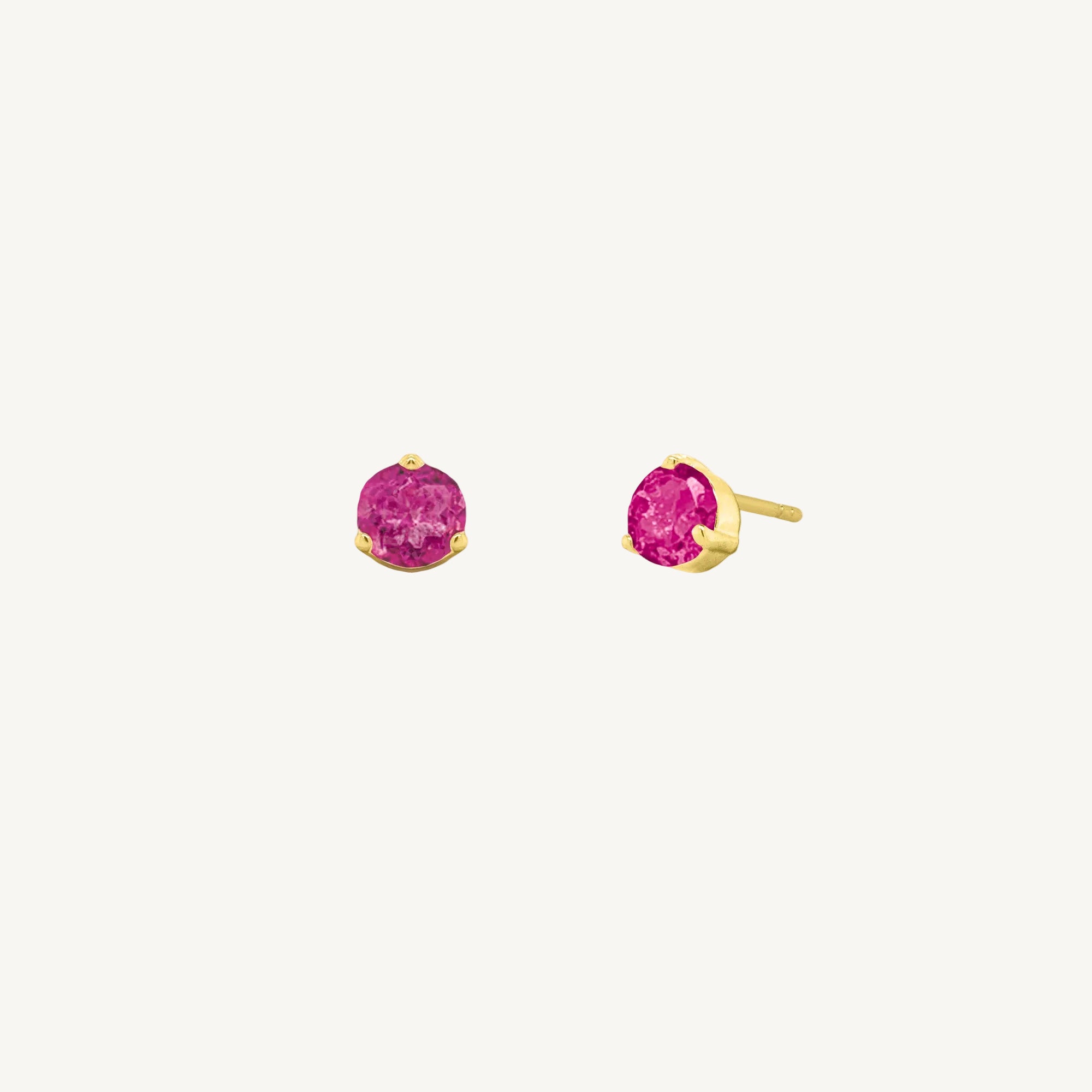 10K Gold Birthstone Studs