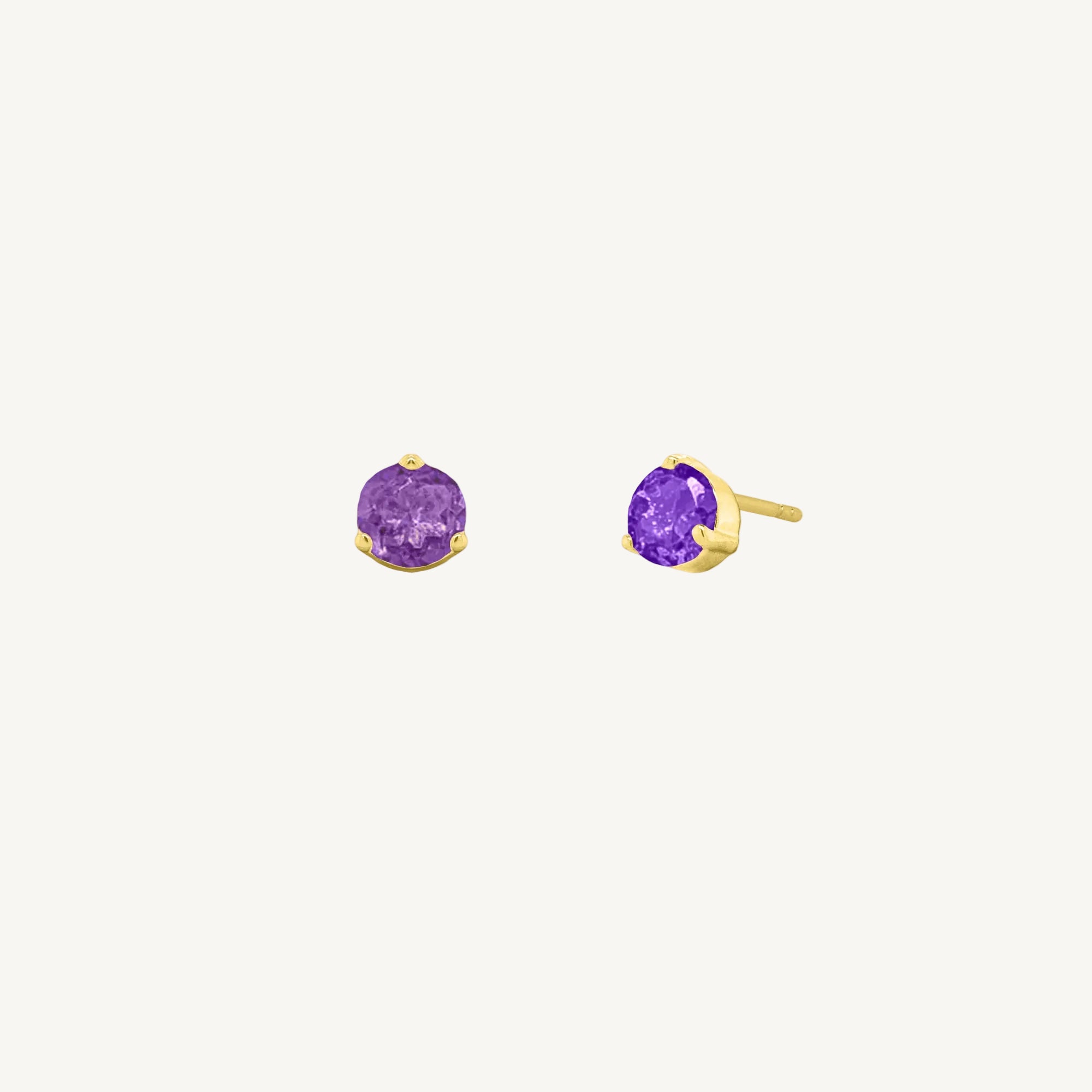 10K Gold Birthstone Studs