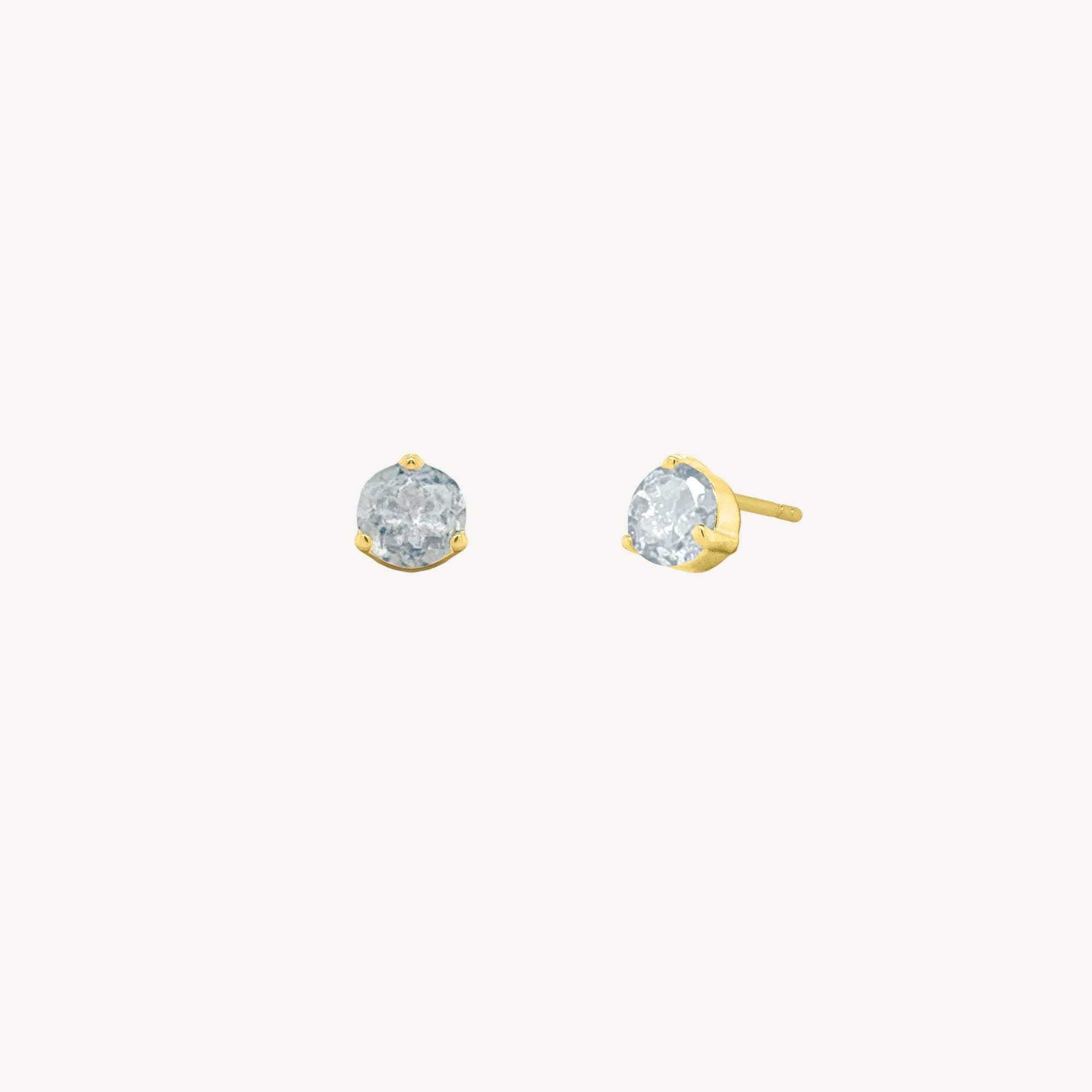 10K Gold Birthstone Studs