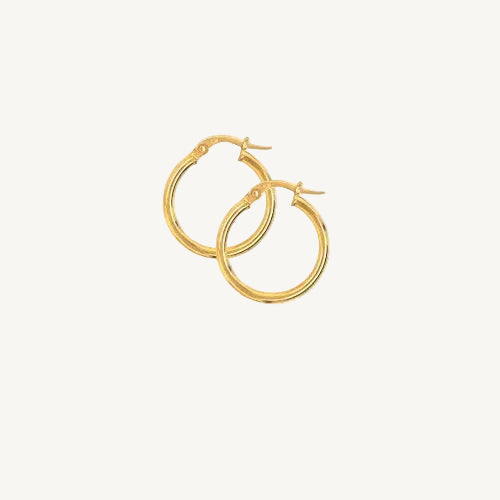 everyday solid gold tube hoops