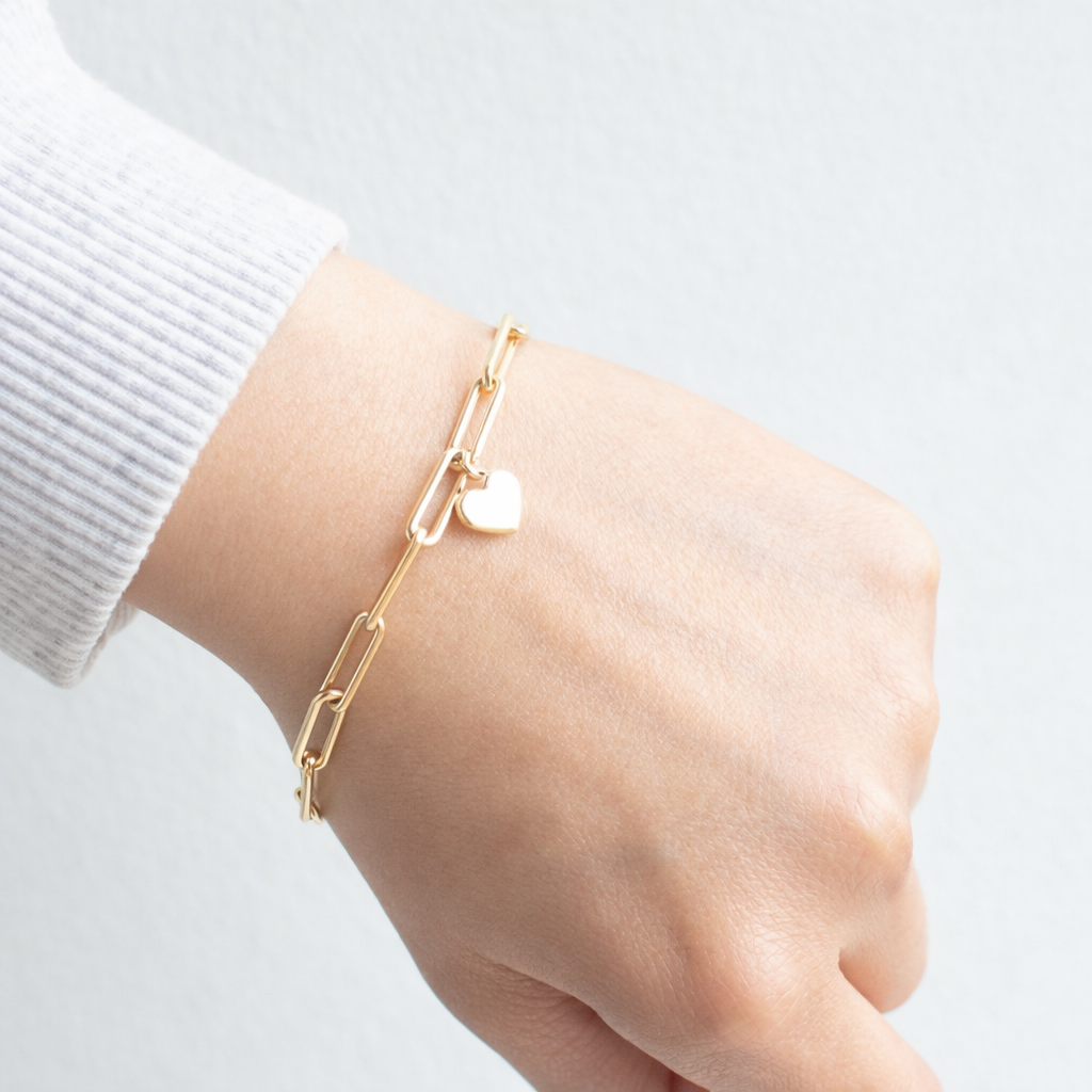 Penelope Paperclip Bracelet | 10K Gold