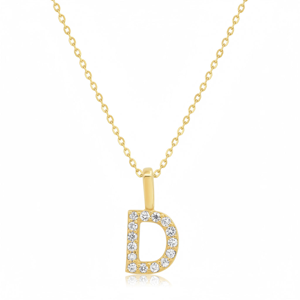 Diamond Letter Necklace - Juliet Grace Jewelry