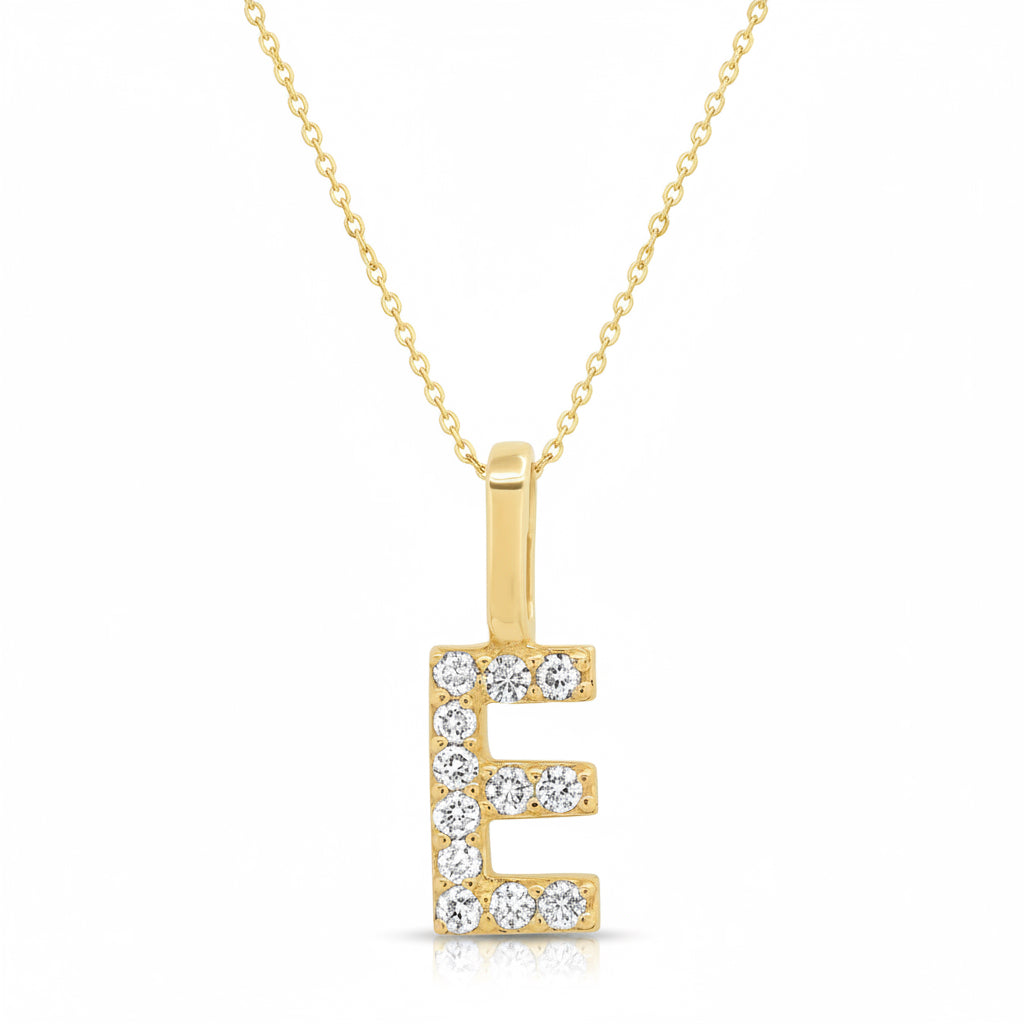 Diamond Letter Necklace - Juliet Grace Jewelry