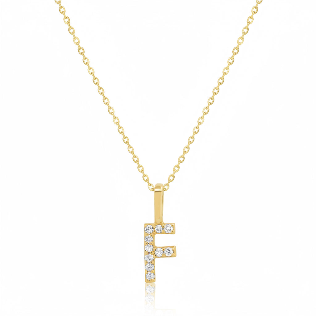 Diamond Letter Necklace - Juliet Grace Jewelry