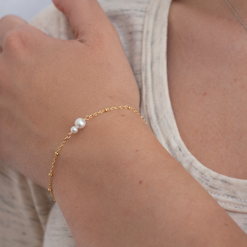 Mama and Babe Pearl Bracelet