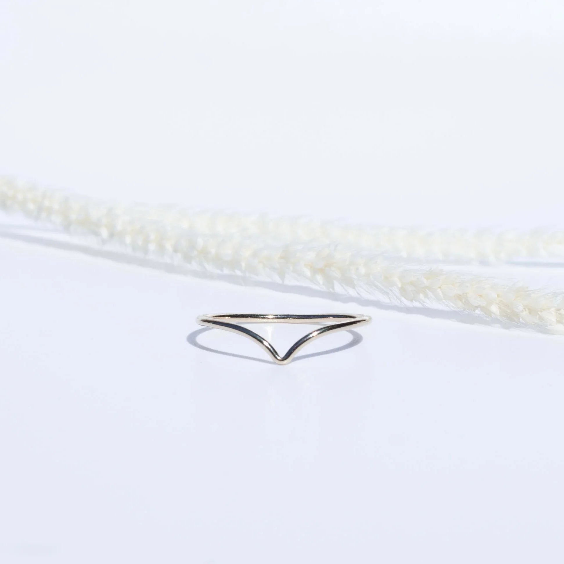 chevron band in gold filled