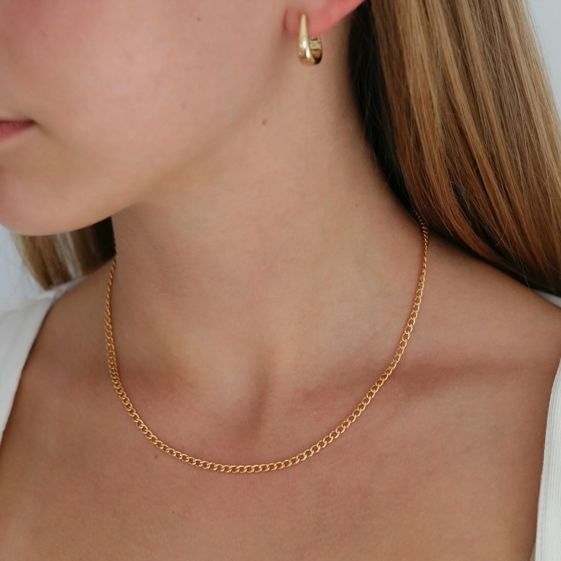 everyday gold filled curb chain bracelet