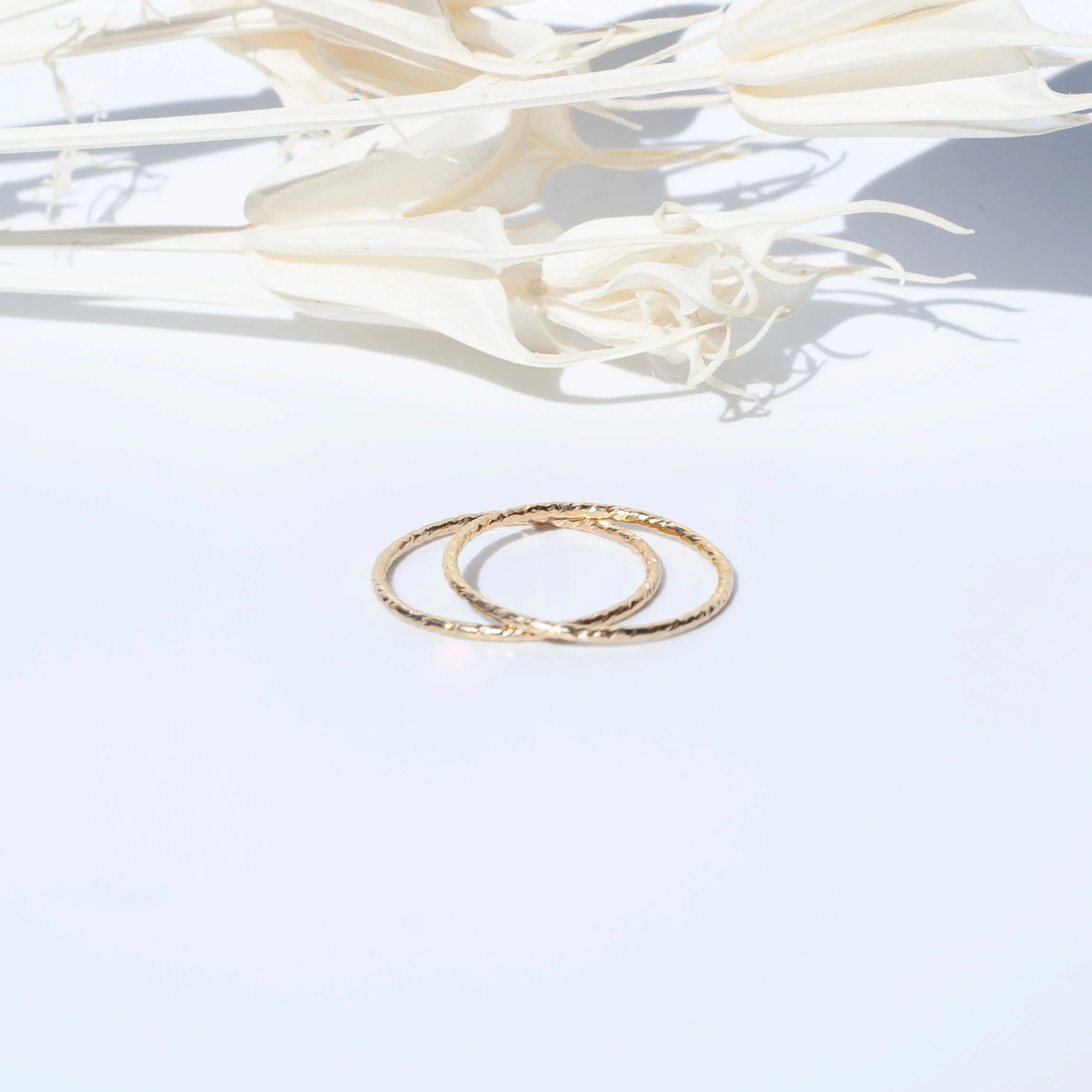 minimalist gold filled stacking band