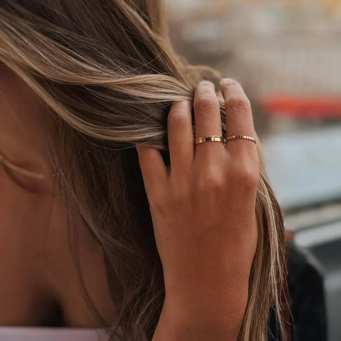 gold filled stacking ring set