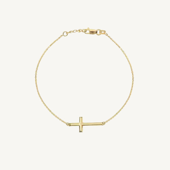 cross bracelet in gold vermeil