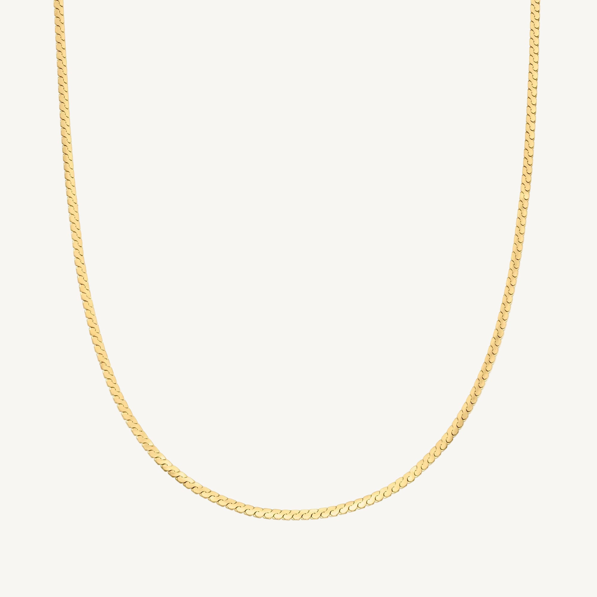 Gold vermeil serpentine chain necklace