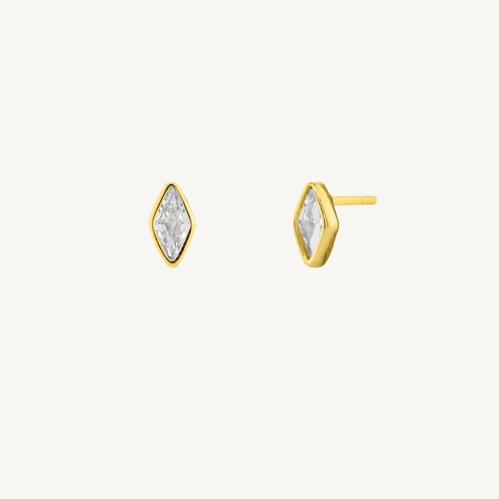 Marquise cut cubic zirconia stud earrings
