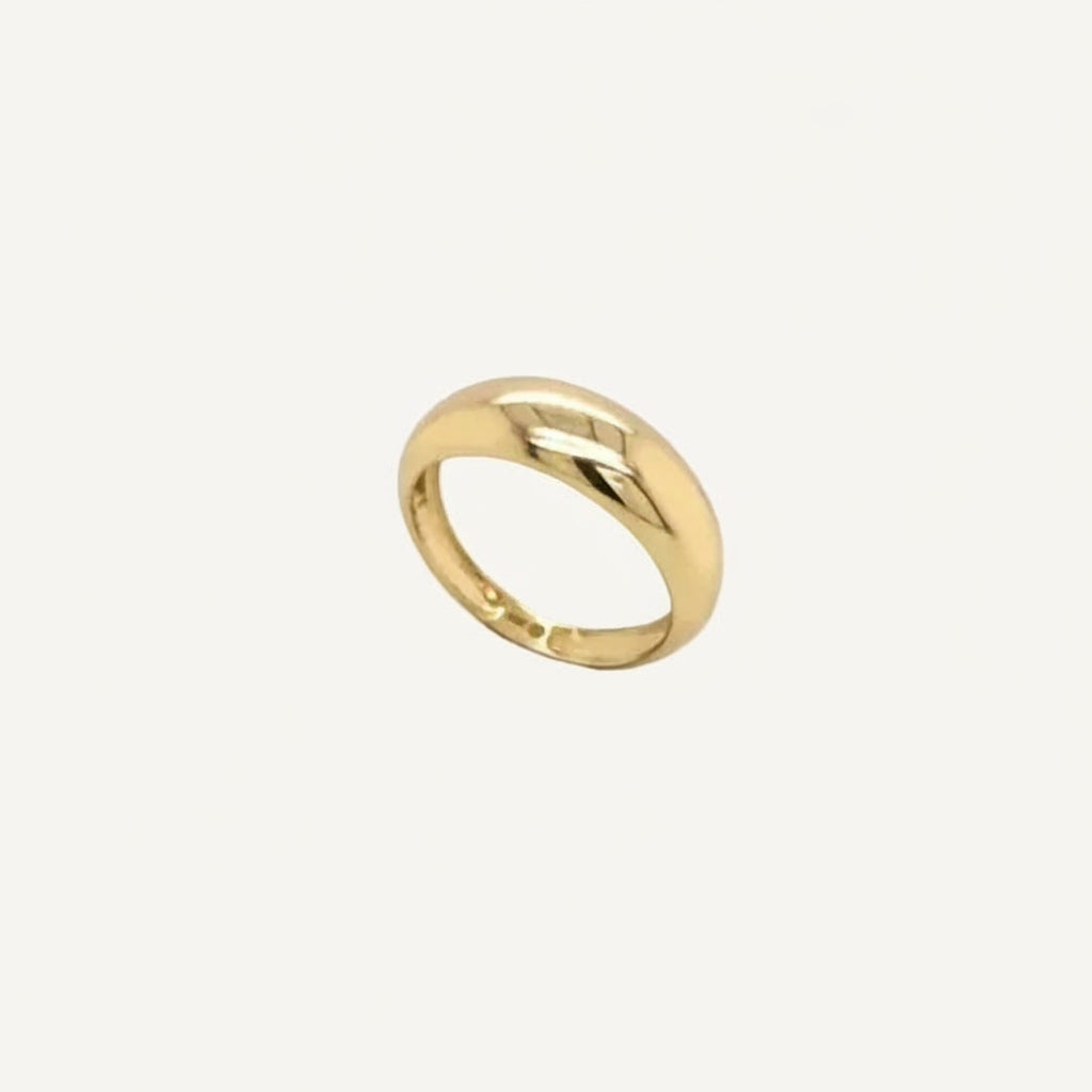 Bold dome ring crafted in solid gold