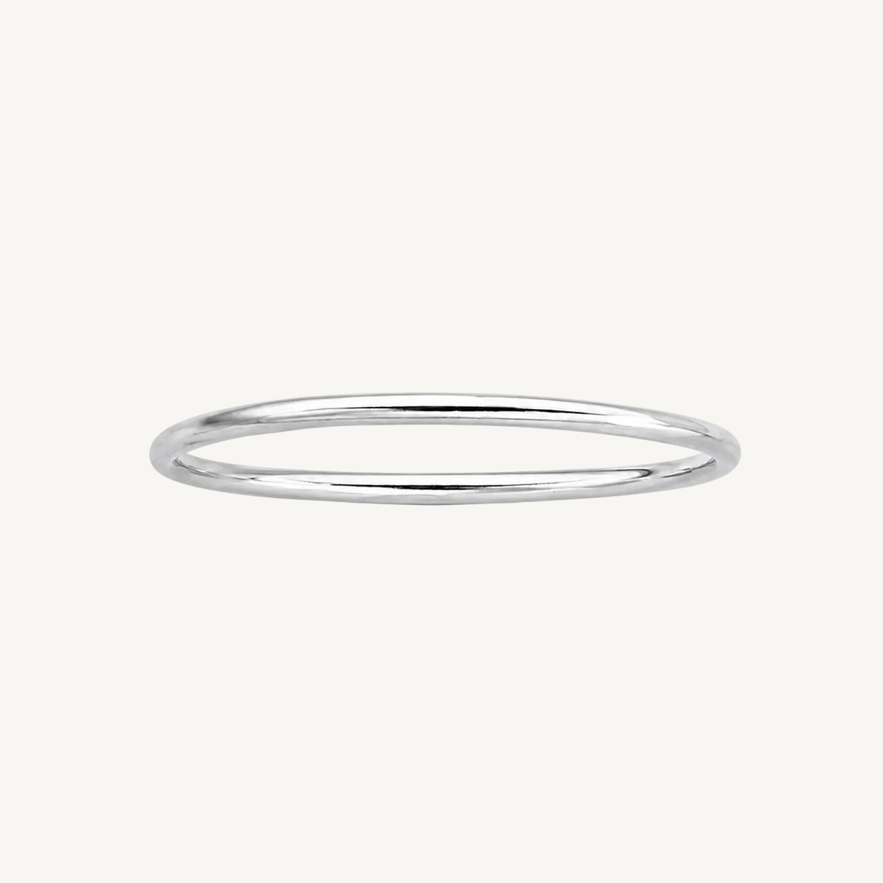 Silver ring on a white background
