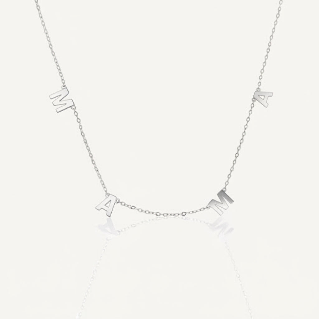Mama Station Necklace  in sterling silver