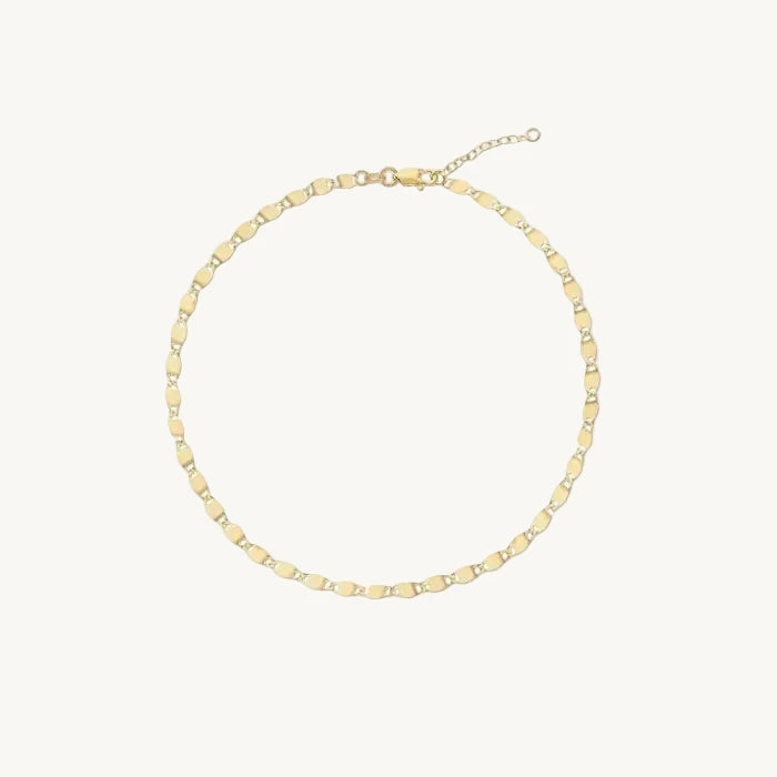 Layered chain anklet in gold
